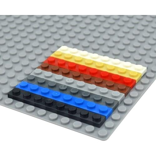 50pcs DIY 1x8 Dots Building Blocks Assembles Particles Thin Figures Bricks Educational Creative Size Compatible With 3460 Toys