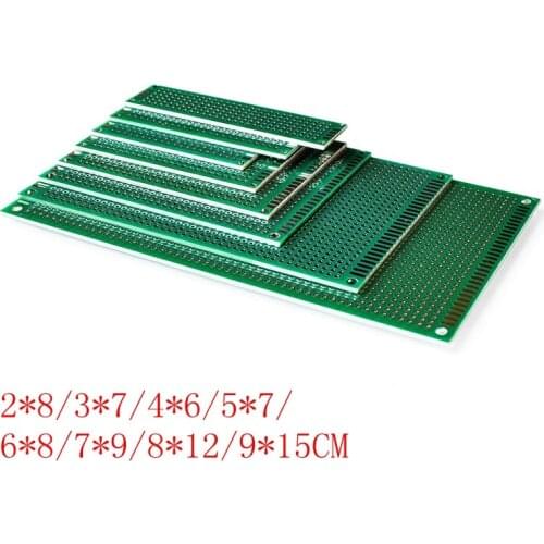 9x15 8x12 7x9 6x8 5x7 4x6 3x7 2x8 cm Double Side Prototype Diy Universal Printed Circuit PCB Board Protoboard For Arduino