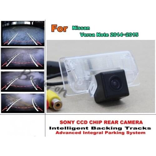 Car Intelligent Parking Tracks Camera / For Nissan Versa Note 2014~2015 HD Back up Reverse Camera / Rear View Camera