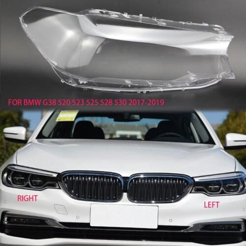 5 Series G30 Lens Shade Case Lens Light Transparent Case Front Headlight Transparent Glass Case Suitable for BMW 5 Series 2018