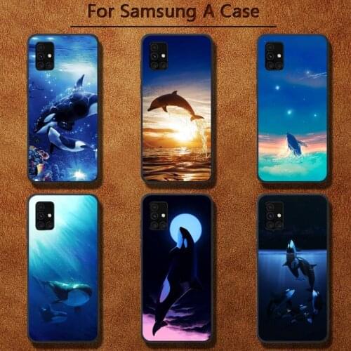 Whale Dolphin Camera Protection Phone Cases for Samsung A91 01 10S 11 20 21 31 40 50 70 71 80 A2 CORE A10