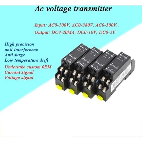 WS1520 AC voltage transmitter output 4-20mA 0-10V input 100V 250V 300V 450V