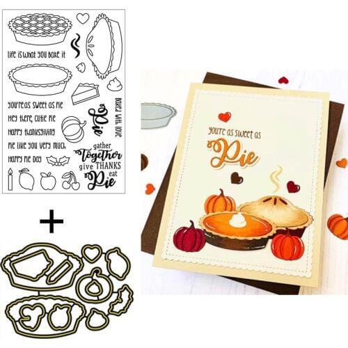 Food Christmas Clear Stamps Coordinating dies for DIY Scrapbooking Craft Cards Transparent Stempels New Silicone Seal