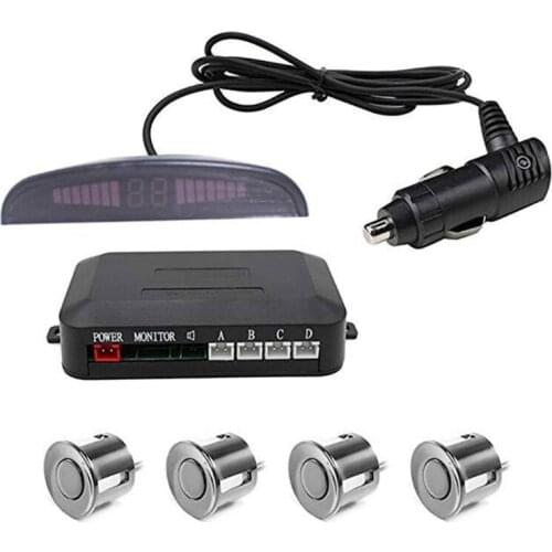 Hippcron Car LED Parking Sensor Kit 4 Sensors 22MM Reverse Sensor Sound Alert Indicator System
