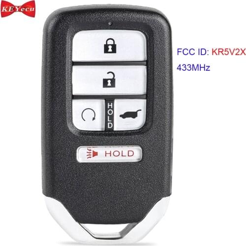 KEYECU for Honda Civic CR-V Pilot 2016 2017 2018 Smart Remote Key Fob KR5V2X 72147-TG7-A11 ID47 Chip 433MHz