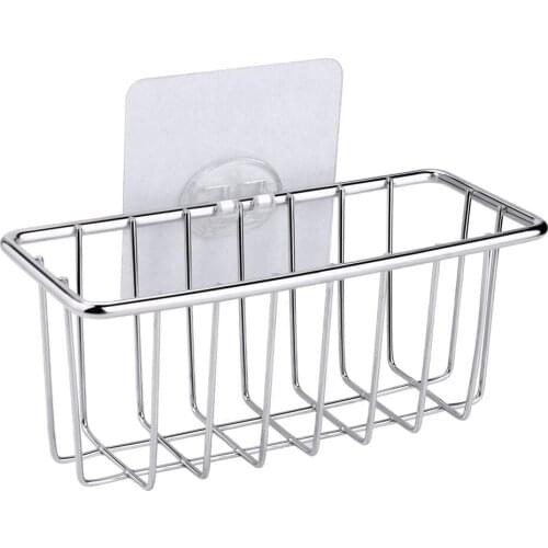 Compact Sponge Holder Rust Proof Sink Organizer No Drilling Waterproof
