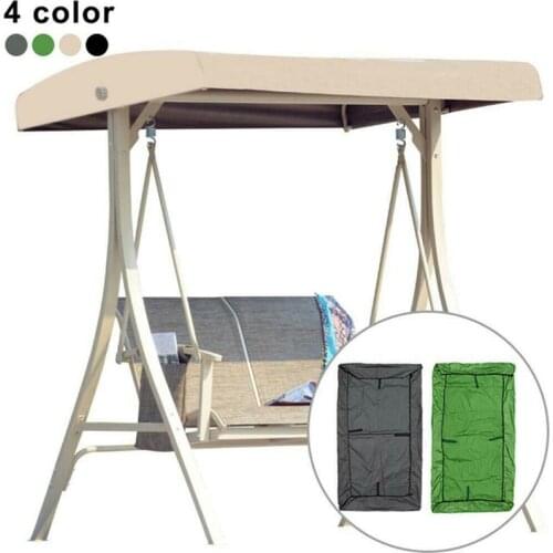 3 Seat Swing Canopies Seat Cushion Cover Set Patio Swing Chair Hammock Replacement Waterproof Garden Swing Canopy Top Cover