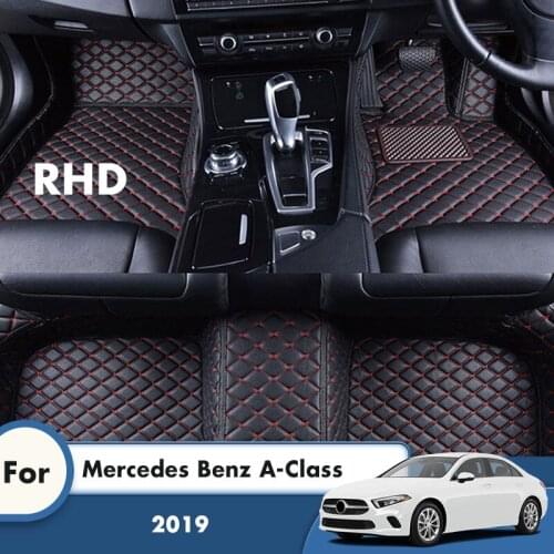 RHD Carpets For Mercedes Benz A-Class 2019 Car Floor Mats Foot Pads Custom Accessories Interior Protect Waterproof Decor Rugs