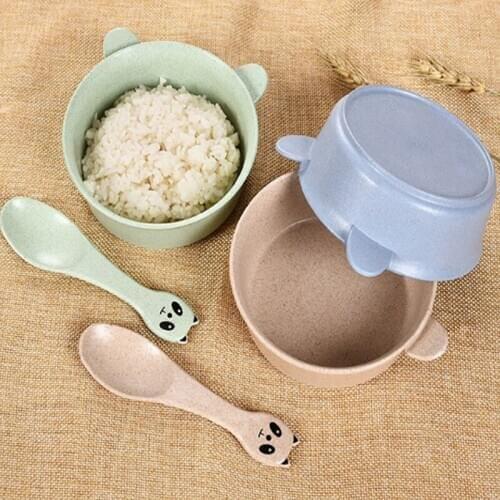 Baby feeding food bowl animal shape tableware baby feeder cute shape spoon bowl tableware cute bear