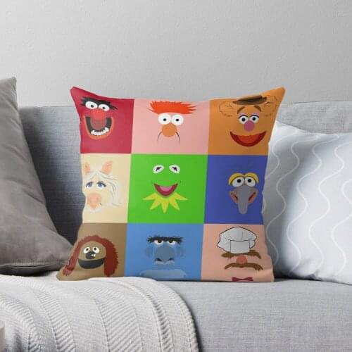 Muppets Throw Pillow Cushion Cover Polyester throw pillows case on sofa home living room car seat decor 45x45cm