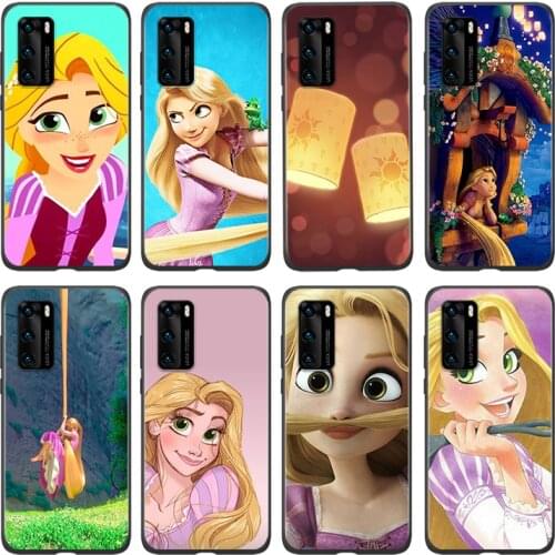 Silicone Cover Tangled Rapunzel For Huawei P 50 P40 P30 P20 P10 P9 P8 Pro Plus Lite E mini 2017 2019 Phone Case