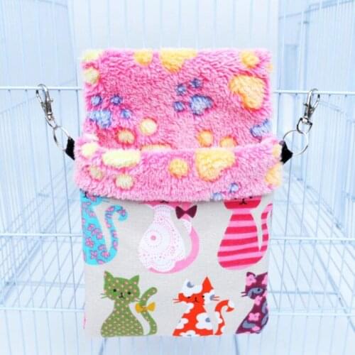 Warm Hamster Sleeping Bag Coral Hammock for Hamster Rabbit Parrots Small Animals Sleep Nest House Hanging Bed Pet Accessories