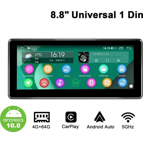 Joying 8.8inch Single Din Universal Android Car Radio Android10 GPS Navi Carplay Android-auto DSP SPDIF Optical Output 5G WiFi