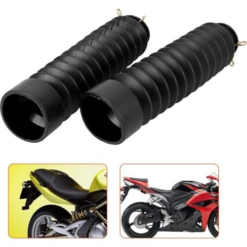 2Pcs Universal Motorcycle Front Fork Shock Absorber Dust Cover Dust Proof Sleeve Protector Damping Rubber Gaiters Durable