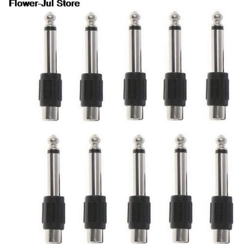 10pcs 6.5mm to 3.5mm Jack Sound Mixer Microphone Connector Converter Adapter Audio& Video Cables Connector Converter HOT SALE