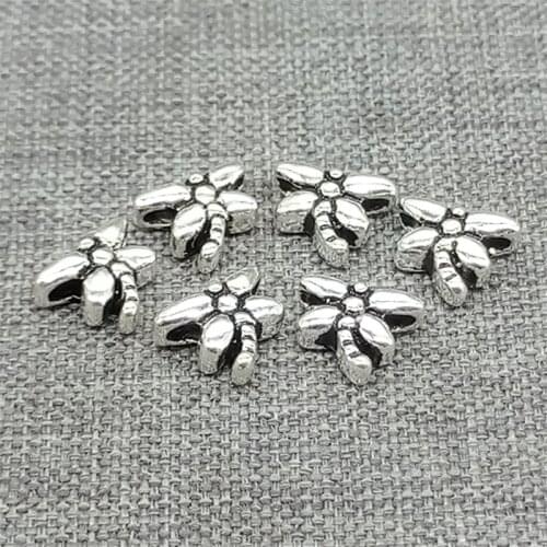 10 Pieces of 925 Sterling Silver Dragonfly Beads for Bracelet Necklace
