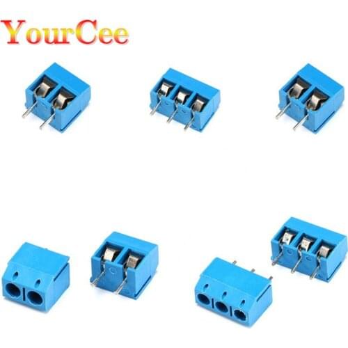 10Pcs/lot KF301-5.0-2P KF301-3P Pitch 5.0mm Straight Pin 2P 3P Pin PCB Screw Terminal Block Connector