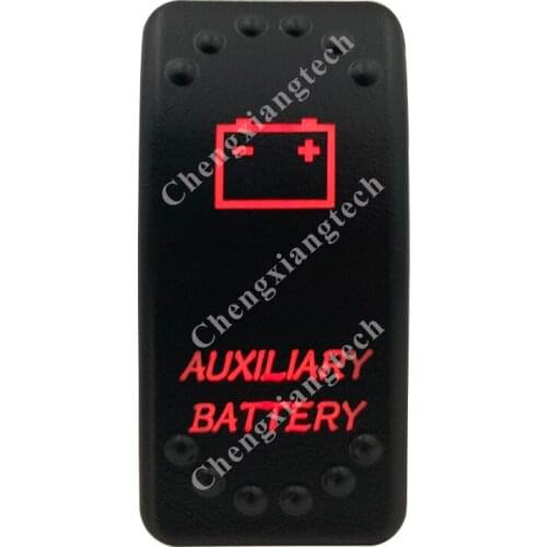 12V 20A / 24V 10A Dual Red Led 5P On Off SPST Rocker Switch Auxiliary Battery Waterproof for Car Boat Truck Circuit Breaker