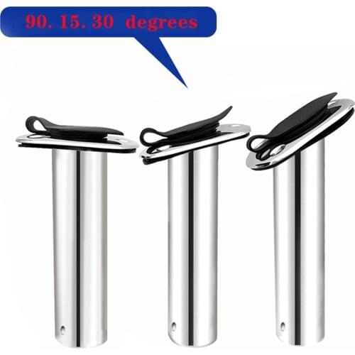 2 pieces Stainless Steel Flush Mount Fishing Rod Holder15 30 90 Degree Rod Pod With screws for Marine Boat