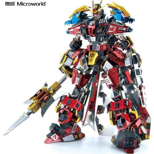 2019 Microworld Lyubu warrior model DIY laser cutting Jigsaw puzzle Animal Robot model 3D metal Puzzle Toys for adult Gift