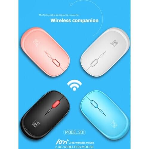 301 Wireless Computer Mouse 4 Buttons 2.4GHz USB Receiver Ergonomic Mini Optical Computer Mice for Desktop Laptop PC