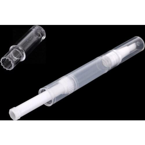 5 Pack Transparent Empty Nail Cuticle Oil Twist Pen Lip Gloss Balm Brush Applicators Eyelash Liquid Tube 1.4ml/3ml