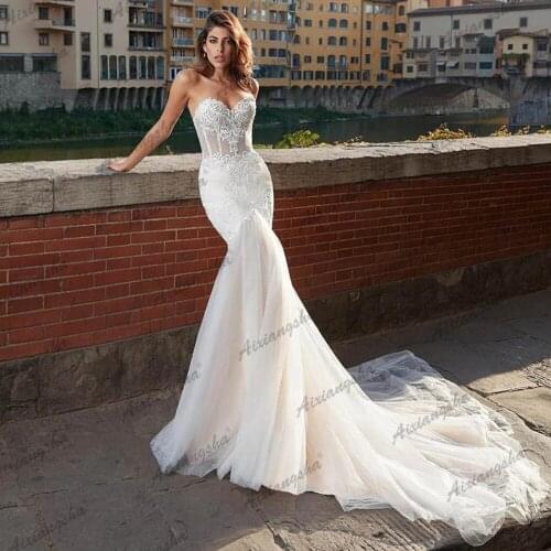 Свадебные платья со шлейфом Aixiangsha China At AliExpress