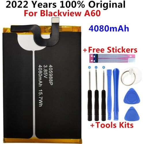 100% New Original 4080mAh Battery For Blackview A60 Smart Mobile Phone li-ion Battery Mobile Phone Batteries + Free Tools