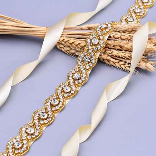 ZMS28-G Wedding Accessories Wedding Belt Bridal Belt Brdal Accessories Rhinestone Belt Diamond Belt Brdal Sashs Bridesmaid Belt