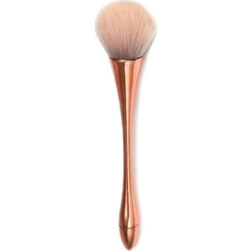 Champagne Gold Flat Contour Liquid Foundation Brush Tapered Buffing Sculpting Angled Cosmetics Makeup Brushes Tools