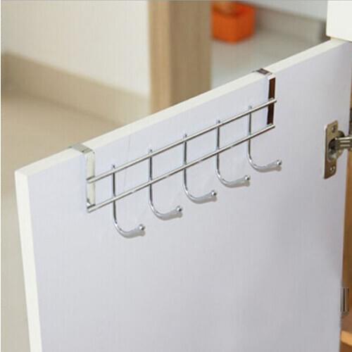 Household Seamless Hook Stainless Steel Door Hook Hanger Rack for Kitchen Bathroom