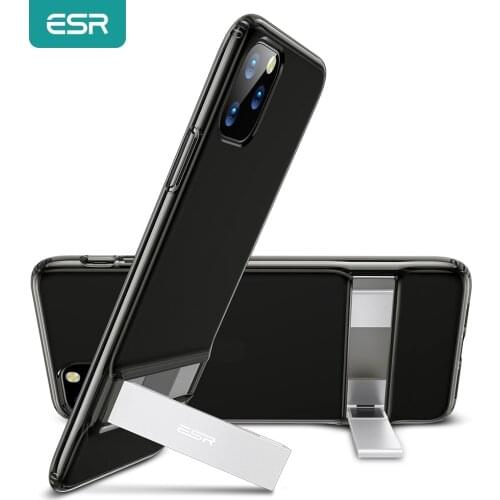 ESR Case for iPhone 11 /11 Pro Max Stand Metal Kickstand+Soft TPU Bumper Back Cover for iPhone X XR XS 11 8 7 Plus Case Funda
