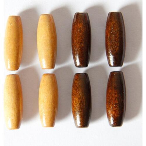 20pcs/lot 22.5*8mm Big Hole Olive Shaped Polished Wood Beads DIY Jewelry Accessories Handmade Wooden Beads For Necklace/Bracelet