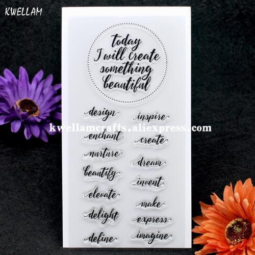 Design enchant dream express Scrapbook DIY photo cards account rubber stamp clear stamp transparent stamp 10x20cm KW7080110