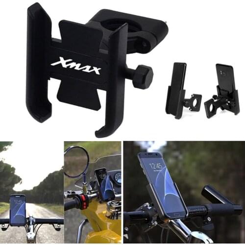 For Yamaha XMAX 125 250 300 400X Xmax125 250 300 400 x Motorcycle CNC Handlebar GPS Stand Bracket Mirror Mobile Phone Holder