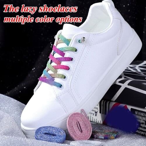 1Pair No tie Shoelaces Elastic Quick Safety Sneakers Shoe Laces For Kids and Adult Unisex Lazy Casual Sport Shoes Laces Strings