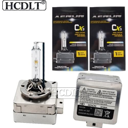 HCDLT 2PCS Original Car Light Xenon D3S 6000K HID Headlamp Bulbs 55W 35W D1S 4300K 5000K 8000K Metal HID Replacement Bulb Lamp
