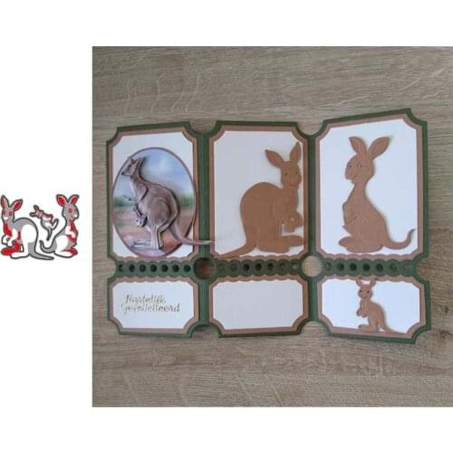 Three Kangaroo Metal Cutting Dies for Scrapbooking Mold Cut Stencil Handmade DIY Card Make Mould Model Craft Decoration New 2021