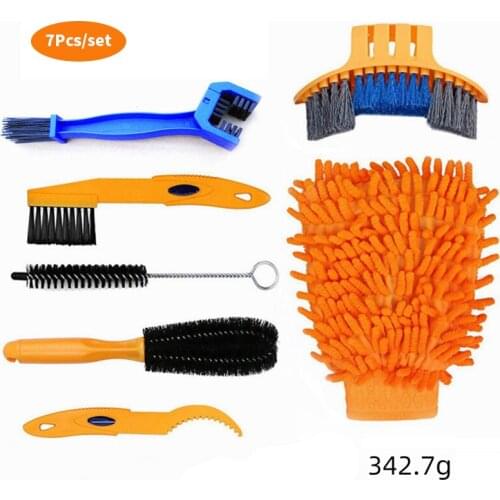Bike Cleaning Kit Mountain Bicycle Chain Cleaner Clean Tire Brush Road MTB Cycling Cleaning Gloves Kits Cleaners Tool