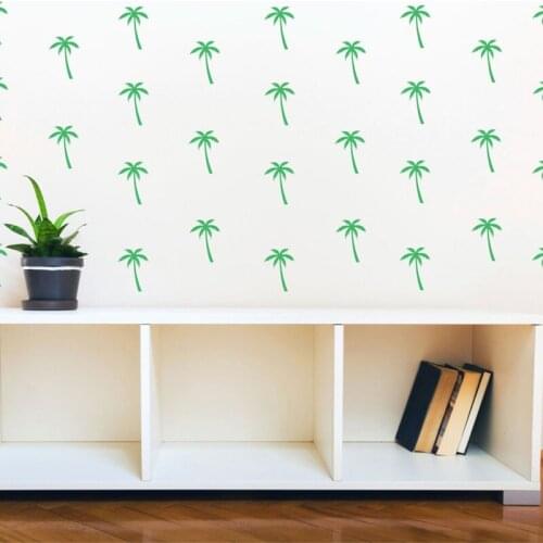 Set of 20 Palm Tree Tiny Wall Decals Vinyl Art Home Decor Kids Room Bedroom Wall Sticker Interior Design DIY Cartoon Murals A974