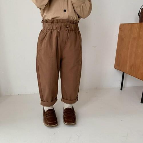 New Children Pants for Baby Girls Elaistic Waist Long Pants Autumn Spring Fashion Girl Harem Pants Kids Children Pencil Trousers