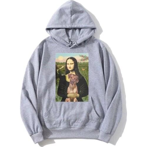 New Midnite Star Men Rhodesian Ridgeback Mona Lisa hoodies Dogs Pets Cotton Tops Novelty Hoodie Fleece Sweatshirt Harajuku