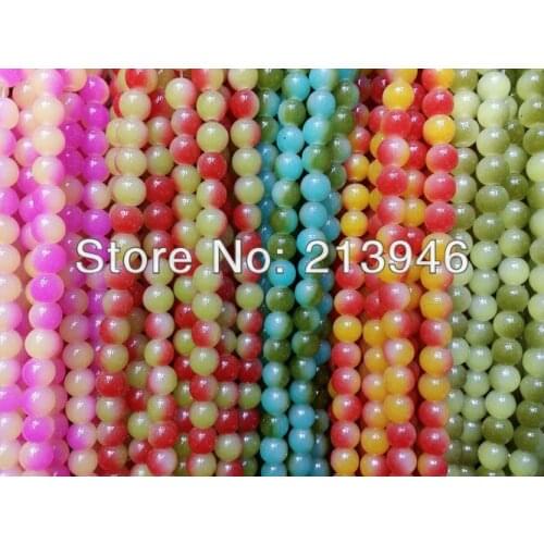 New Style!! 8MM( 525pcs=5strands, mix 5 colors )Glass Beads Strands Jewelry Findings Accessories