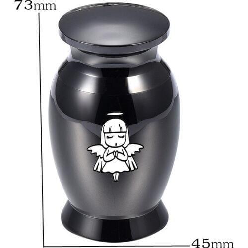 Everlasting Love Angel Urn Hold Small Amount Sharing Ashes,Stainless Steel Angel Keepsake Urn Memorial Ashes Holder