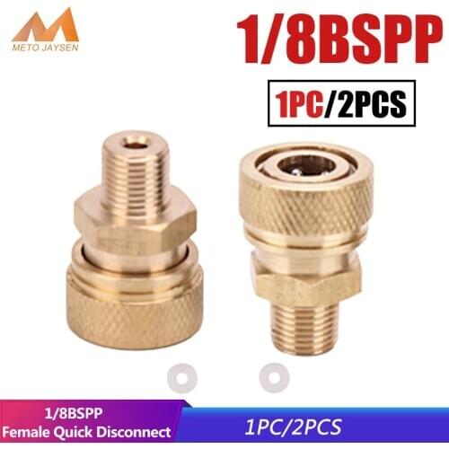 PCP Paintball 1/8BSPP Male Quick Disconnect Copper 8mm Air Refilling 1/8NPT Coupling M10x1 Connector Socket