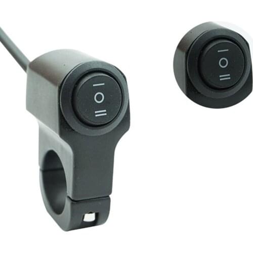 Motorcycle Headlight Switches Handlebar Switch Aluminum Alloy 3 Cores Cable Front Light On Off Button Controller For Spotlights