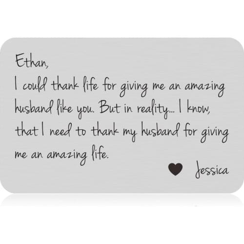 Valentines Day Gifts Wallet Insert Card for Men Husband From Wife Girlfriend Boyfriend Birthday Gifts for Him Groom Bride