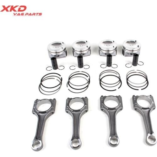 06H107065DD Piston Ring Assembly & Connecting Con Rods Fit For V-W Golf Jett-a Passt EOS AU-DI A3 Q3 Q5 Q7 06H198401A