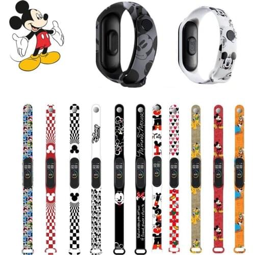 New Disney Mickey Minnie Strap for Mi Band 6 5 4 3 NFC Anime Cute Wristband Bracelet Replacement Sports Cute Couple Xiaomi Strap
