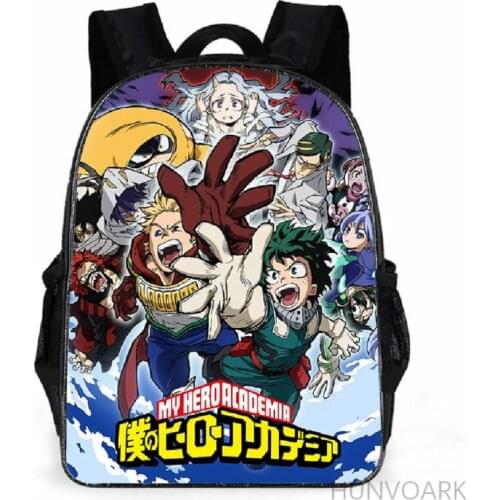 11/13/16 inch My Hero Academia Backpack Popular Pattern School Backpack Children Boys Girls Daily Beautiful Backpack